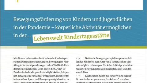 Bewegungsförderung von Kindern und Jugendlichen in der Pandemie 