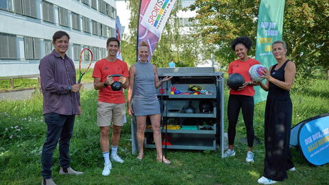 Bild von der Eröffnungsfeier der Sportbox am Campus Riedberg Bild von der Eröffnungsfeier der Sportbox am Campus Riedberg
