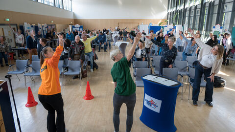 Bewegte Pause vom Deutscher-Turnerbund anlässlich der Europäischen Woche des Sports